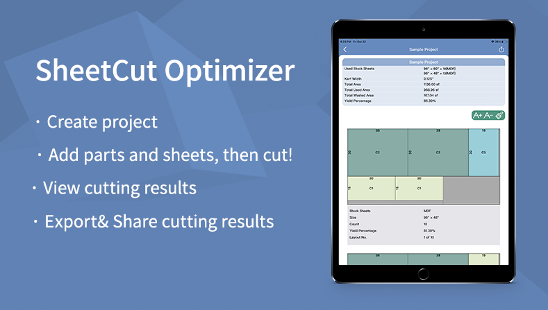 SheetCut Optimizer